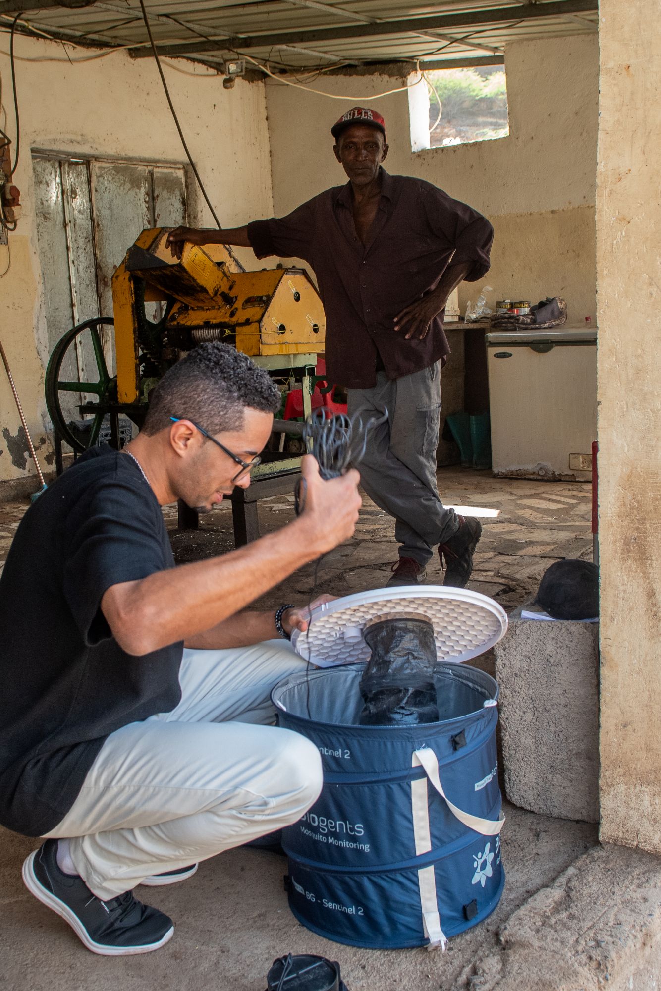 Adéritow Gonçalves collects data to help public officials identify hotspots for mosquito breeding.