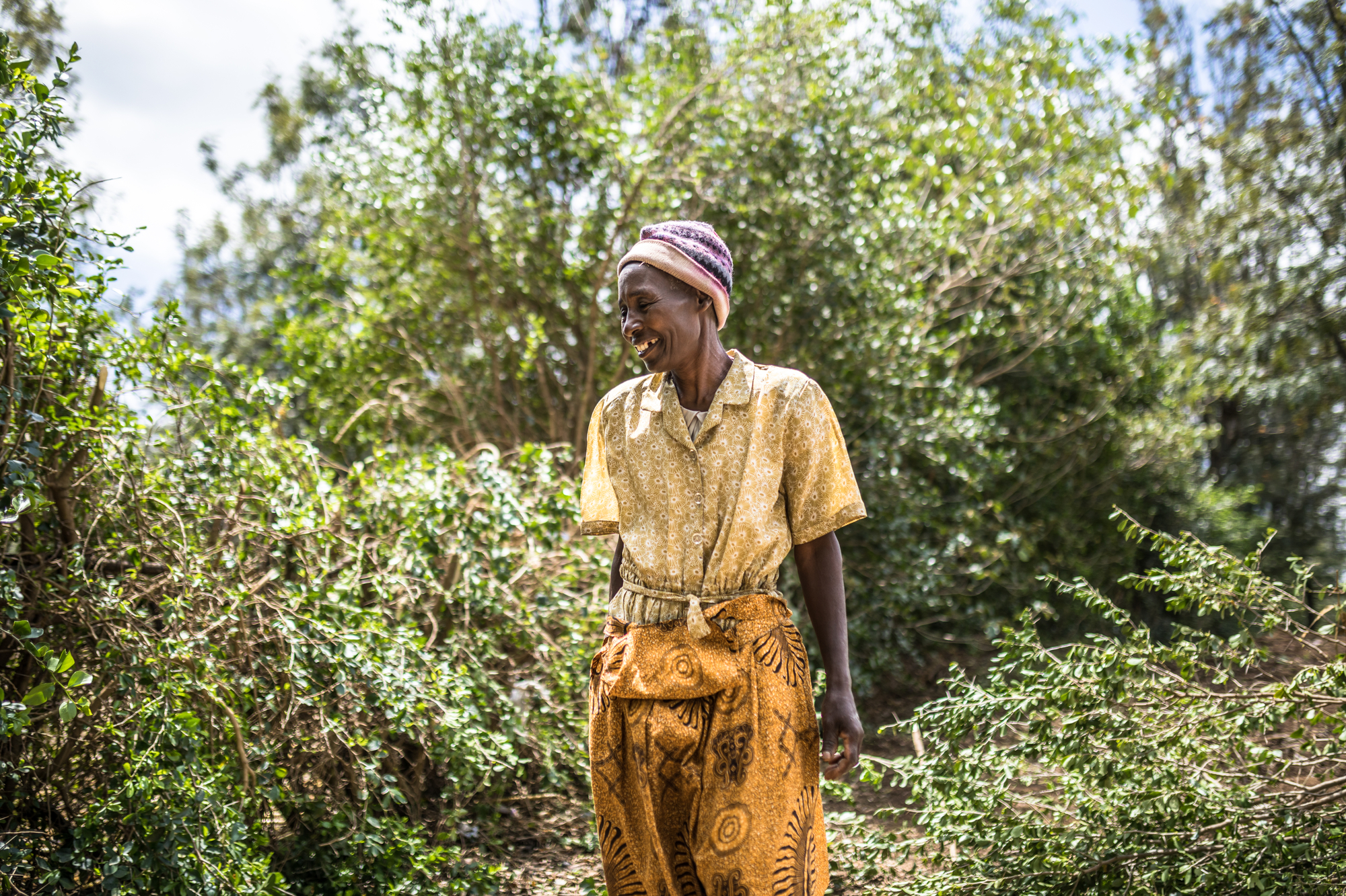 Mary Wairimu, a local farmer and poultry keeper, at her residence in Naivasha, Kenya.