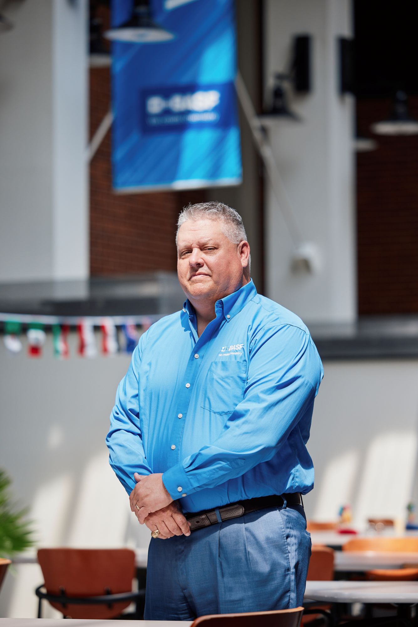 A portrait of James Austin on the BASF campus in Durham, NC.