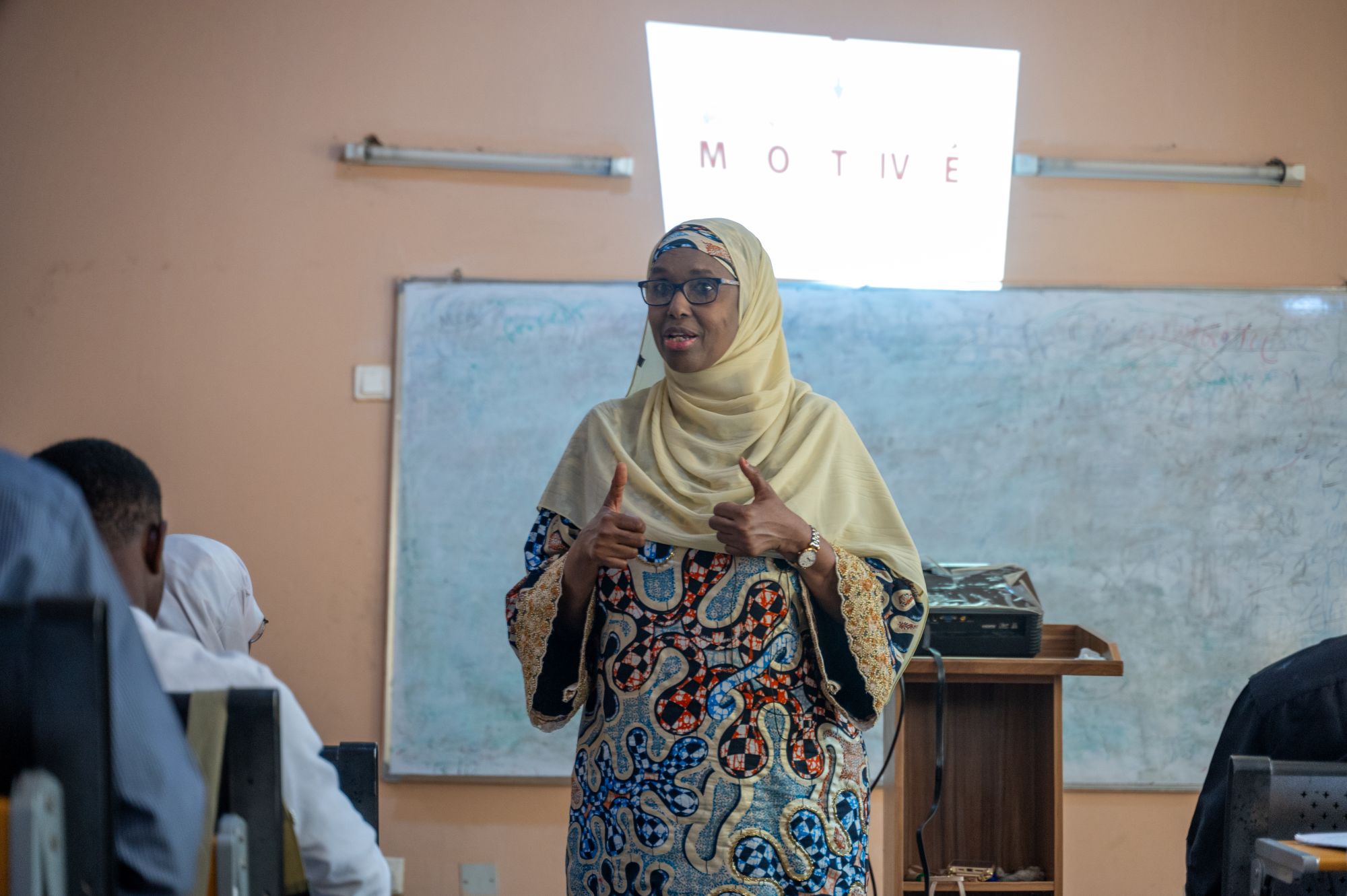 Prof. Dr. Hadiza Shehu Galadanci, Director of the African Center of Excellence for Population Health and Policy (ACEPHAP), teaches medical students of Bayero University Kano (BUK), at Aminu Kano Teaching Hospital in Kano, Kano State, Nigeria on January 19, 2026.