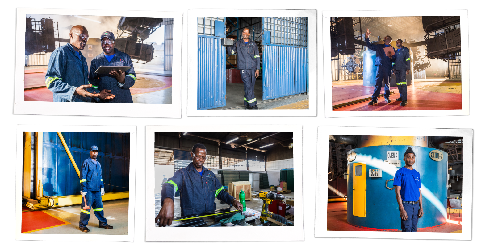 Factory workers from Enviro Loo in Krugersdorp, South Africa.