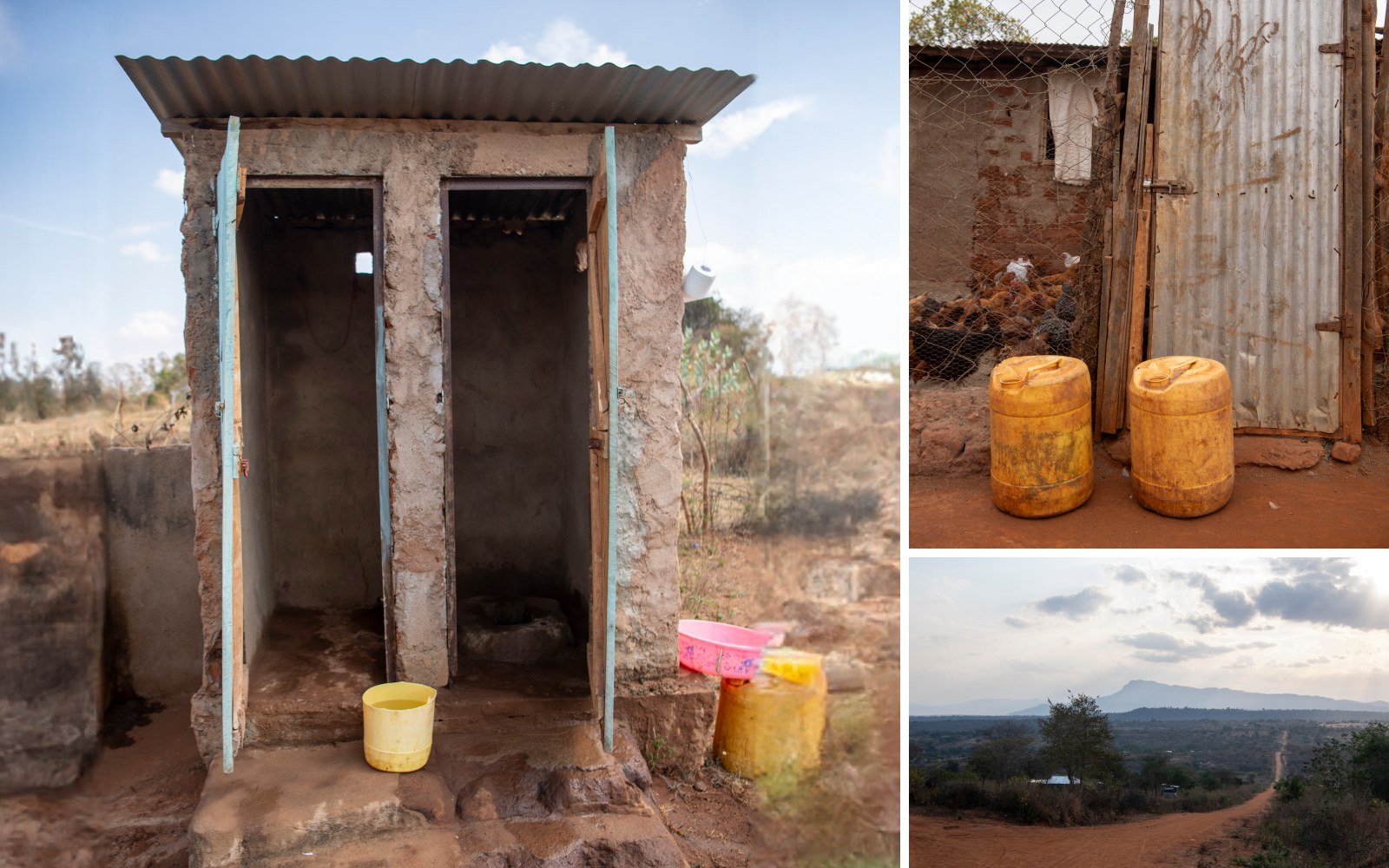 Latrines in Makueni County, Kenya.
