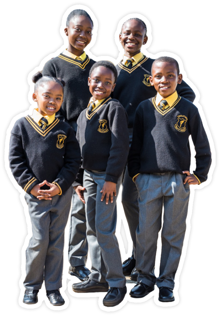 Students at Tsholetsega Public School.