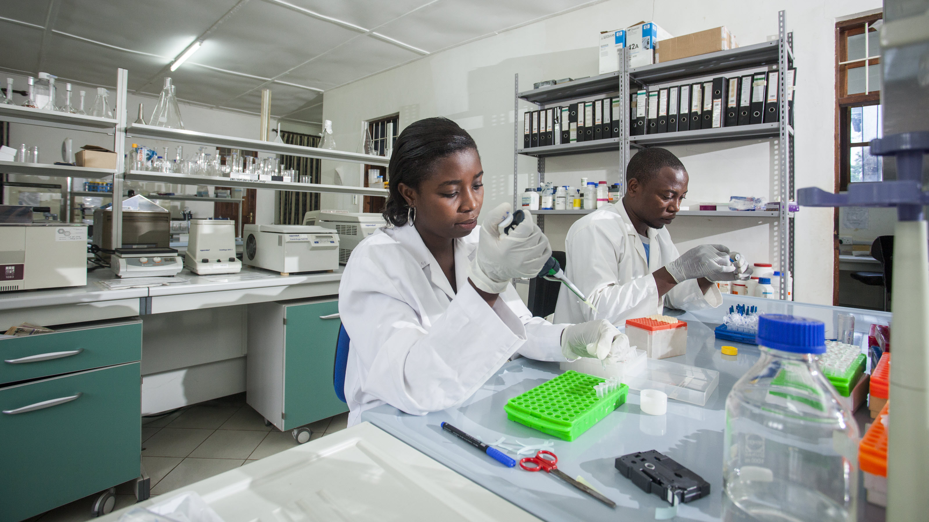 Partners working in the field on global health