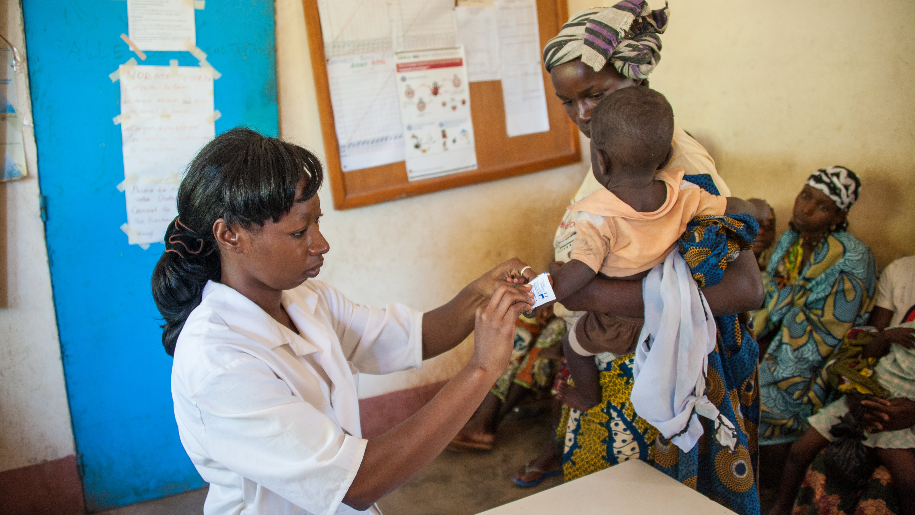 A health center in the village of Lena in Burkina Faso that provides health checkups and malaria testing