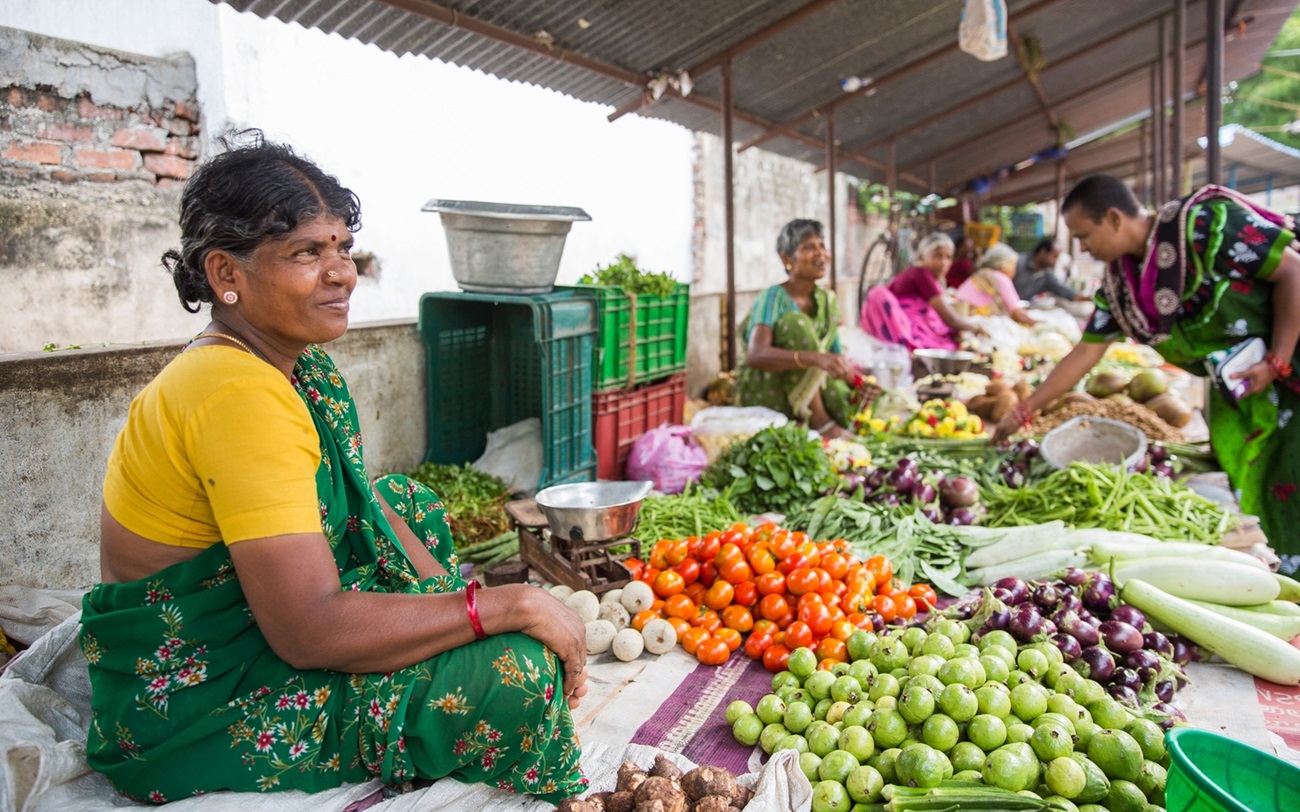 Fresh produce at a local market