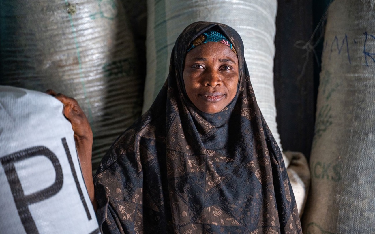 Cowpea farmer in Nigeria